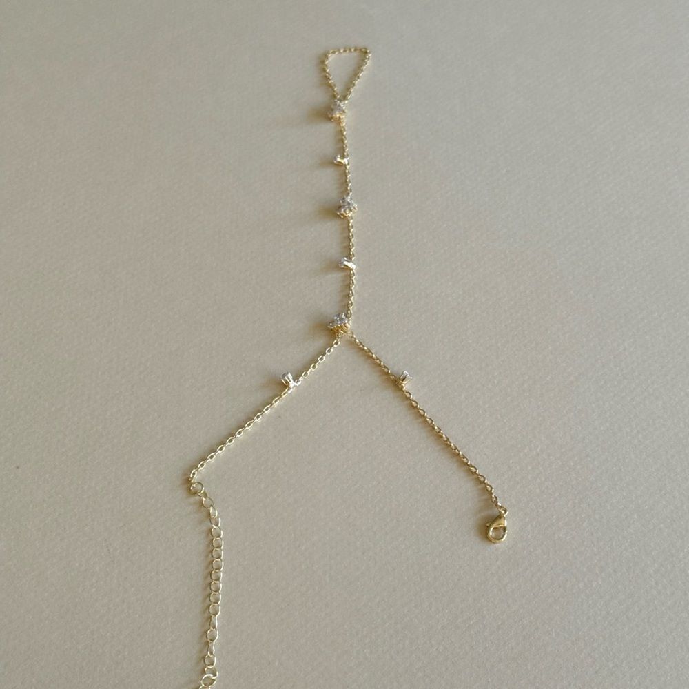 Diamond Hand Chain Bracelet N1658 - Picture 3 of 4